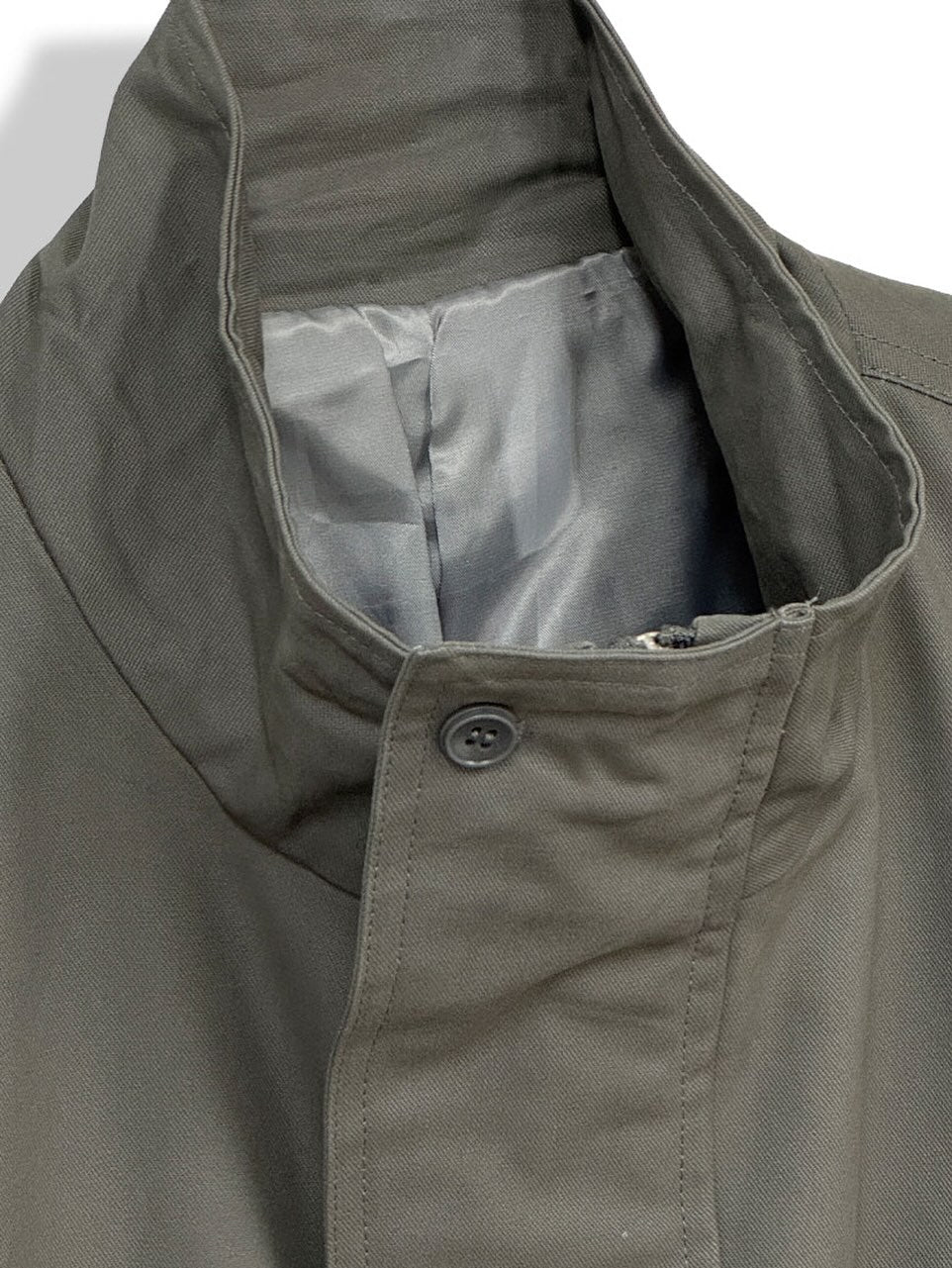 Blouson in twill di cotone con zip e collo alto