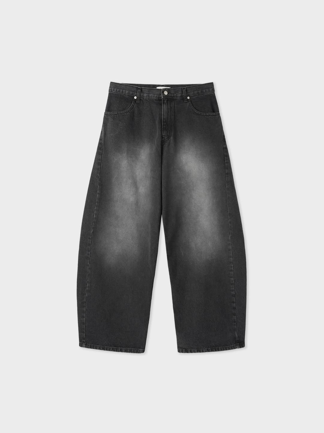 Jeans Scolpiti a Gamba Larga con Cucitura Curva