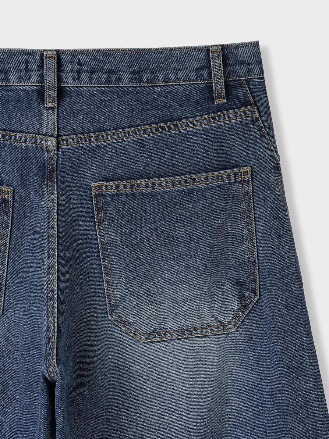 Jeans Scolpiti a Gamba Larga con Cucitura Curva