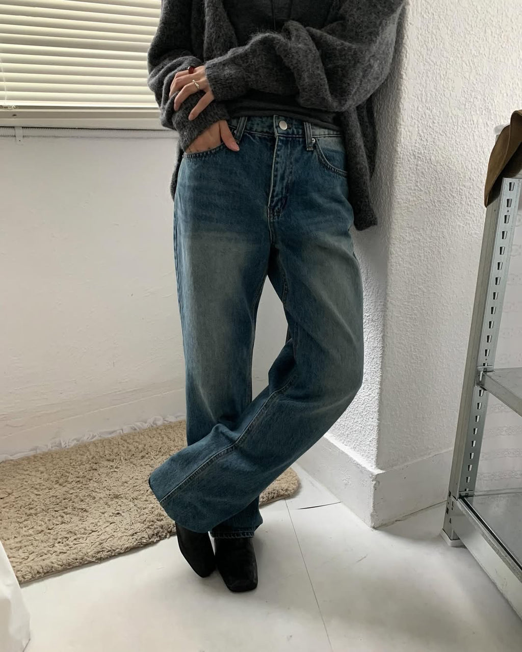 #219 Jeans dalla vestibilità dritta — Lavaggio medio