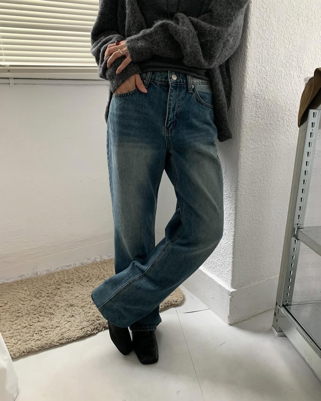 #219 Jeans dalla vestibilità dritta — Lavaggio medio