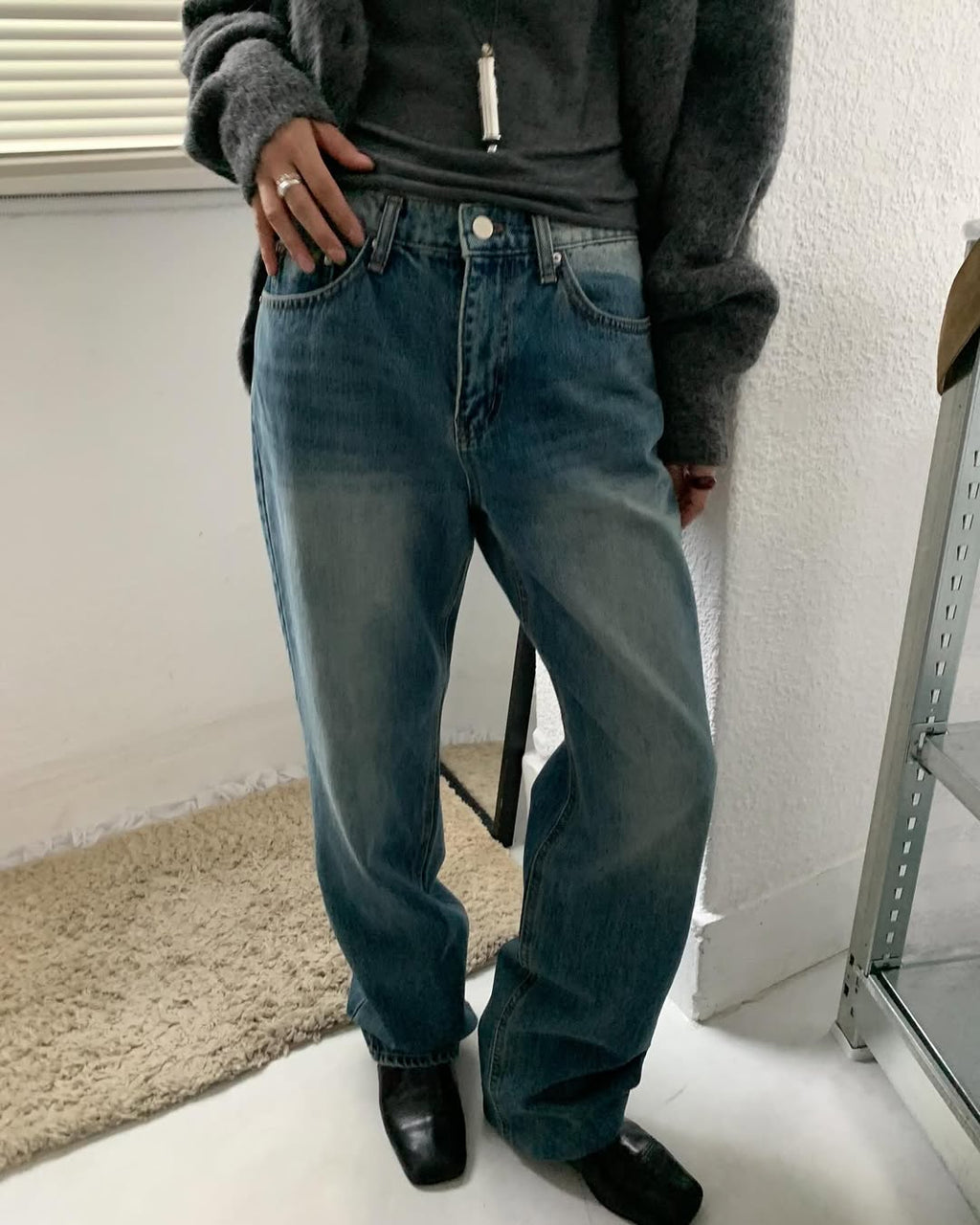 #219 Jeans dalla vestibilità dritta — Lavaggio medio