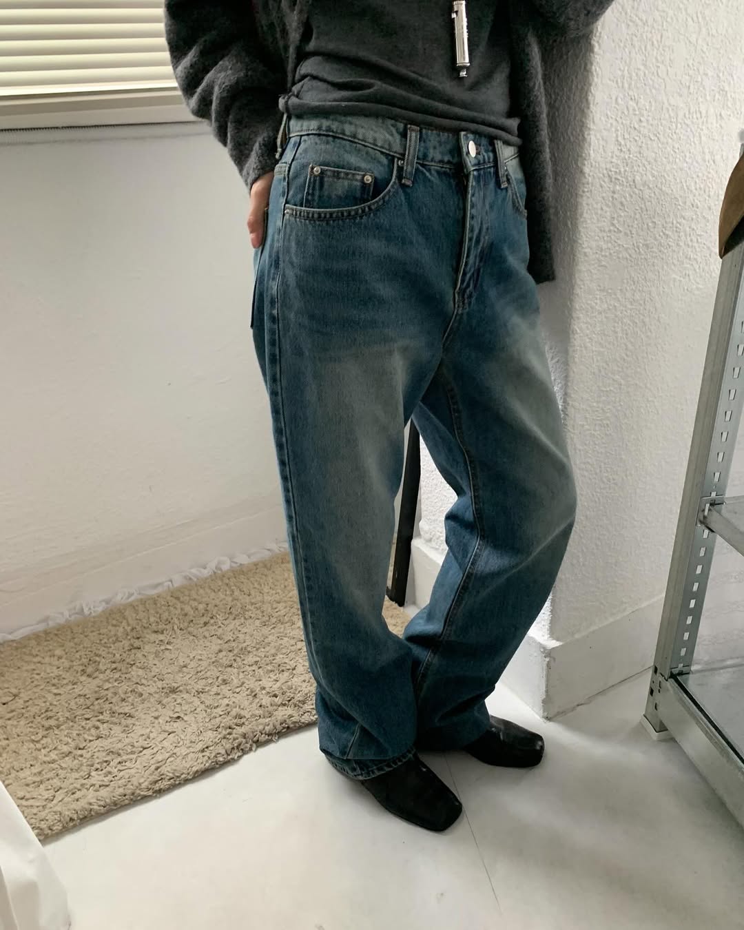 #219 Jeans dalla vestibilità dritta — Lavaggio medio
