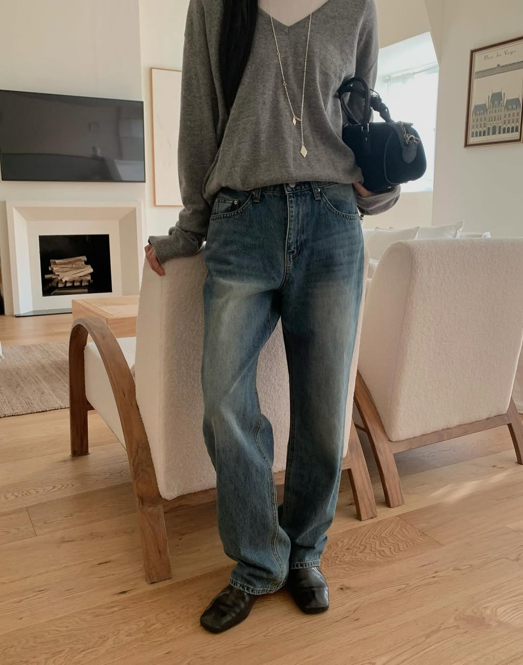 #219 Jeans dalla vestibilità dritta — Lavaggio medio