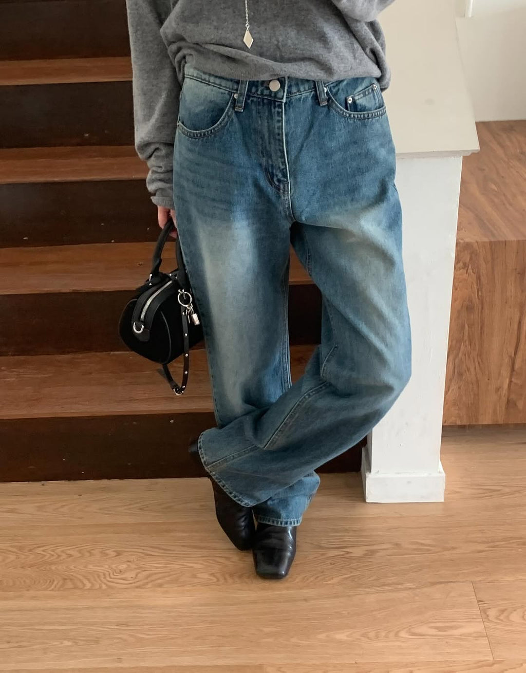 #219 Jeans dalla vestibilità dritta — Lavaggio medio