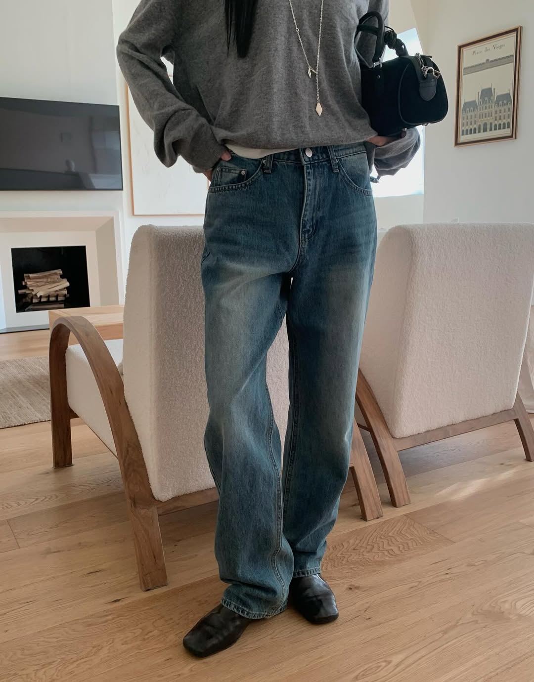 #219 Jeans dalla vestibilità dritta — Lavaggio medio