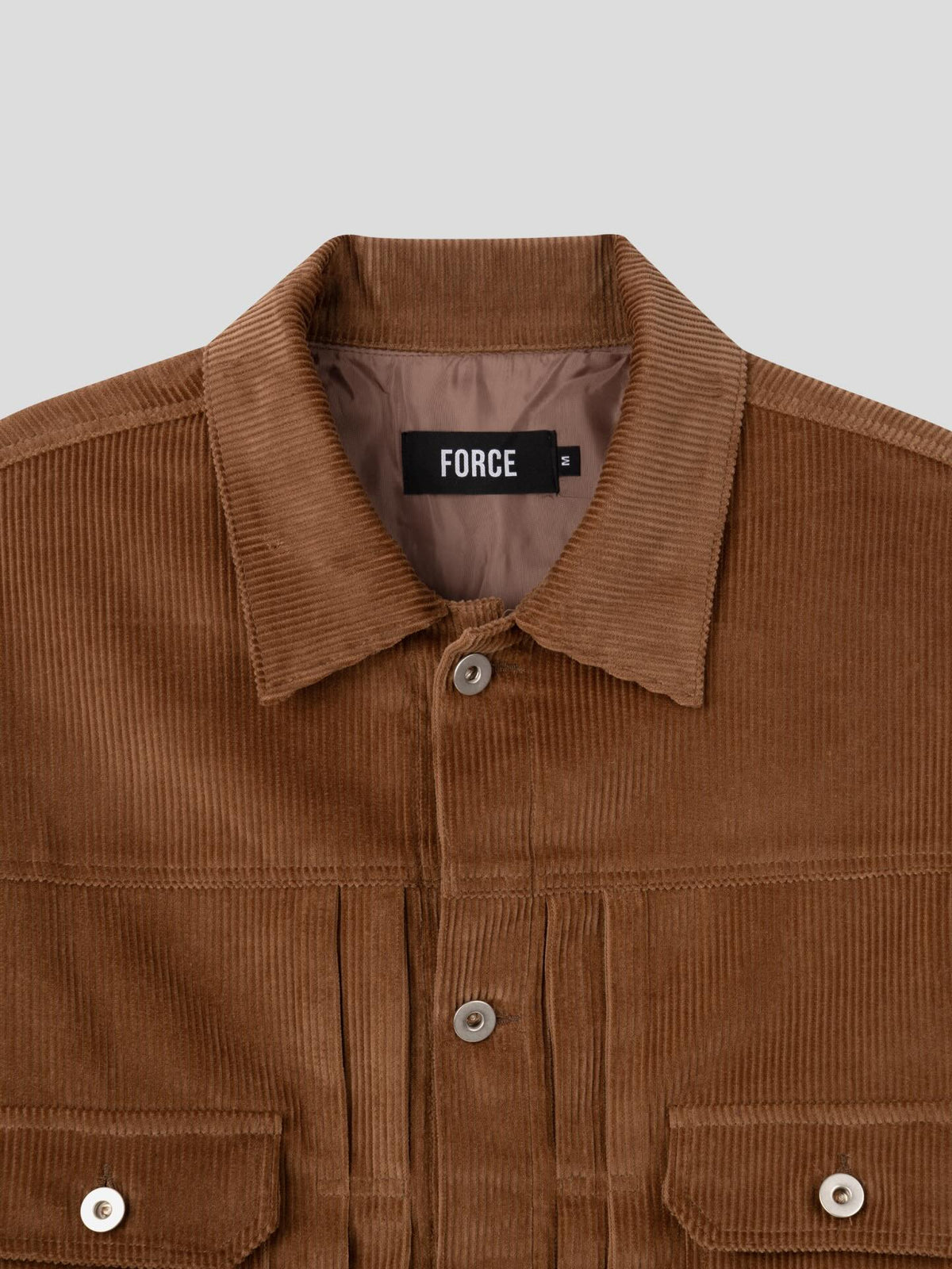 camel corduroy jacket button cuff detail