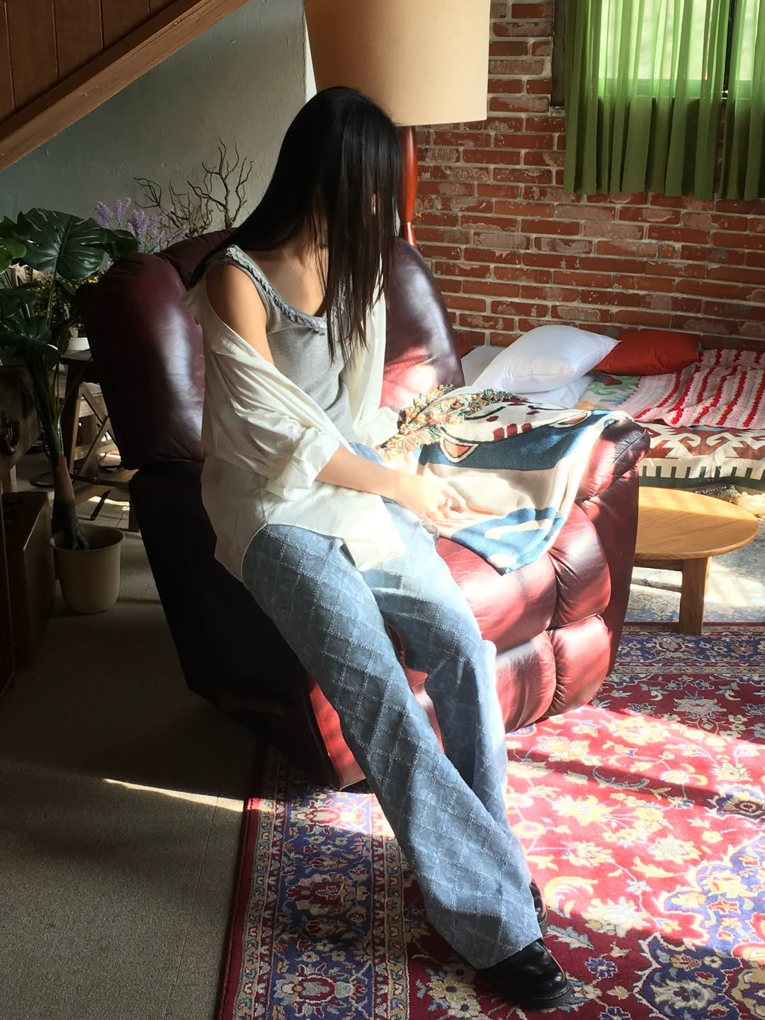 Excuse Lace-Overlay Bootcut Jeans