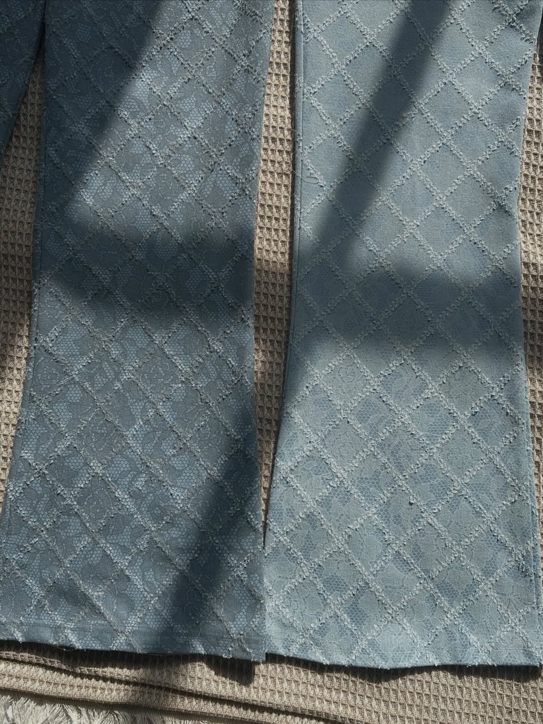 Excuse Lace-Overlay Bootcut Jeans