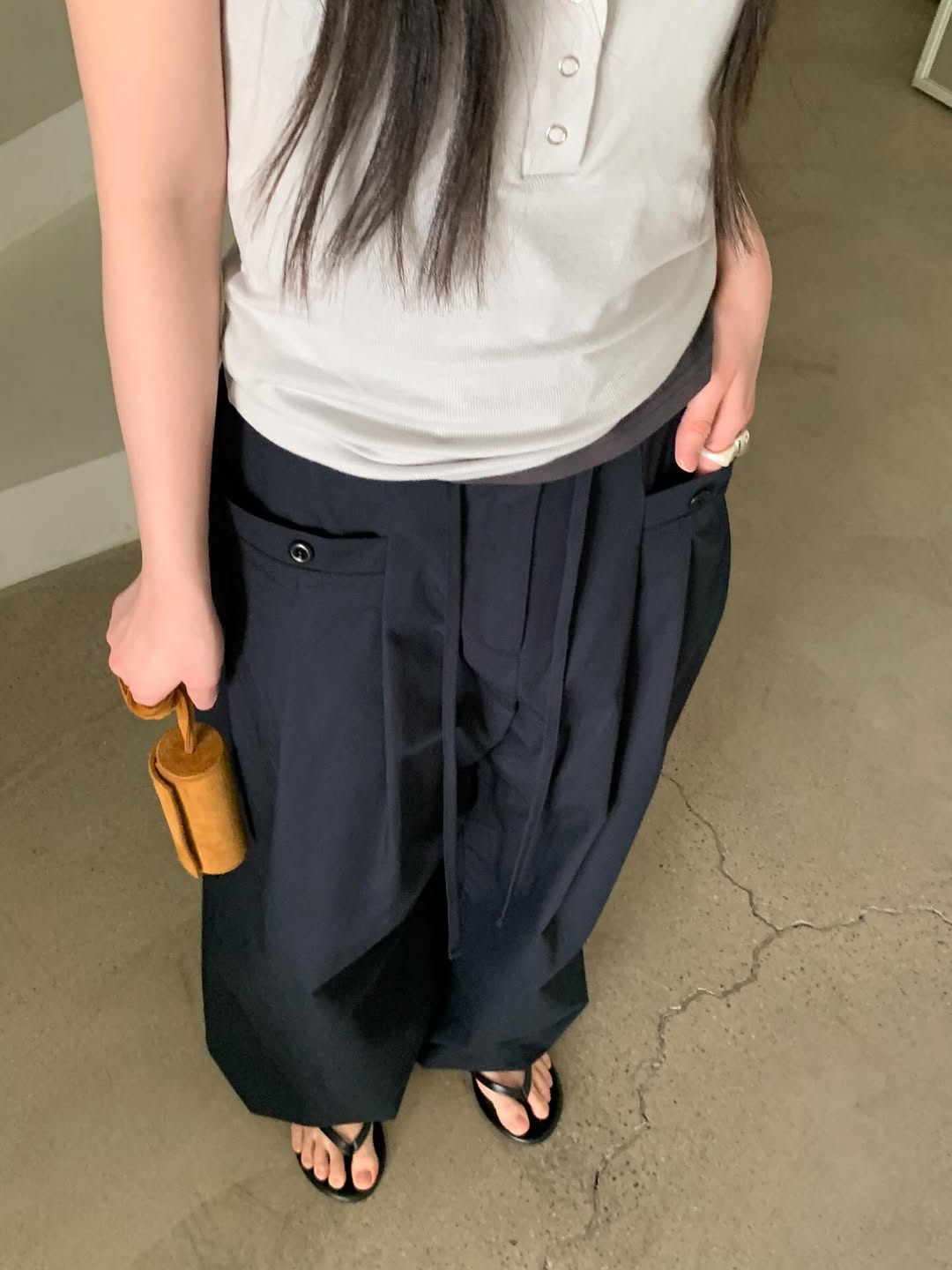N&D Double Pleat High-Waist Wide Trousers