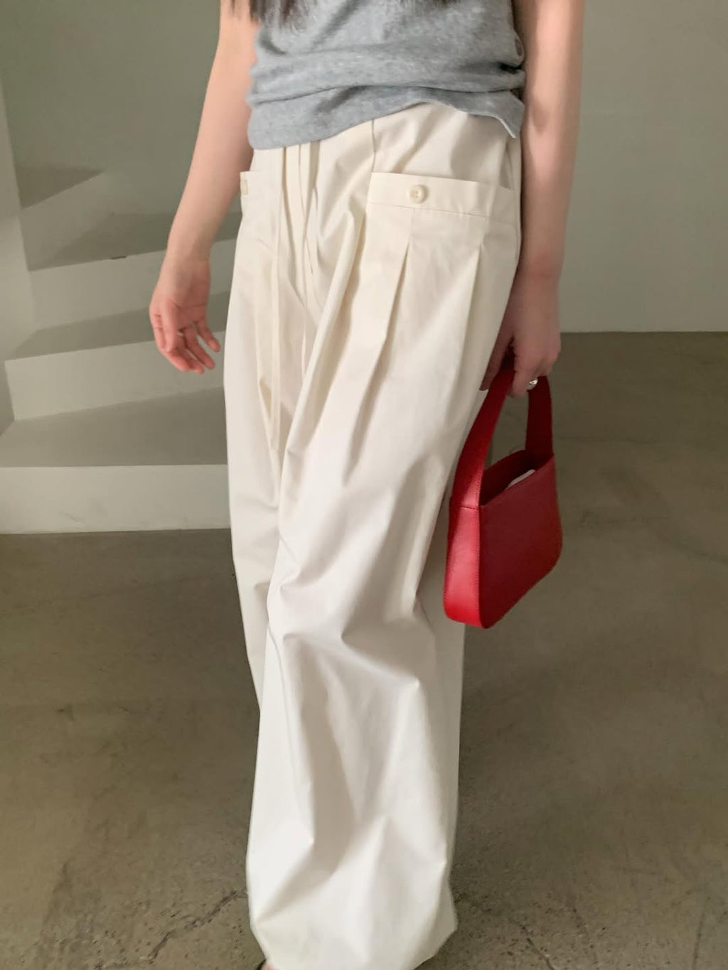N&D Double Pleat High-Waist Wide Trousers