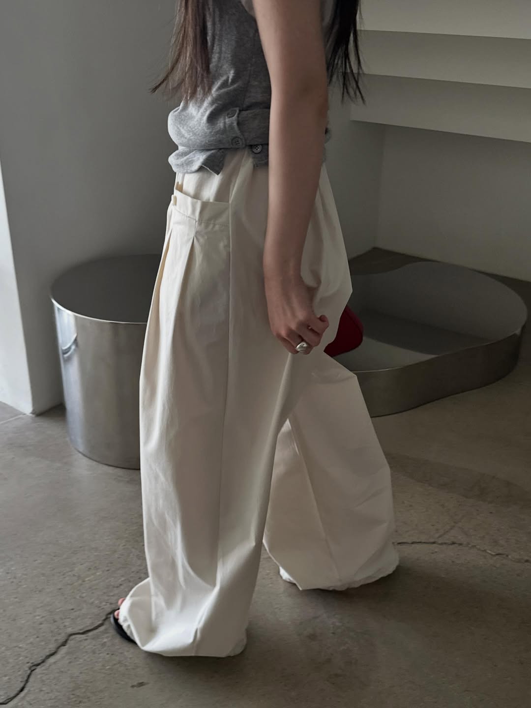 N&D Double Pleat High-Waist Wide Trousers