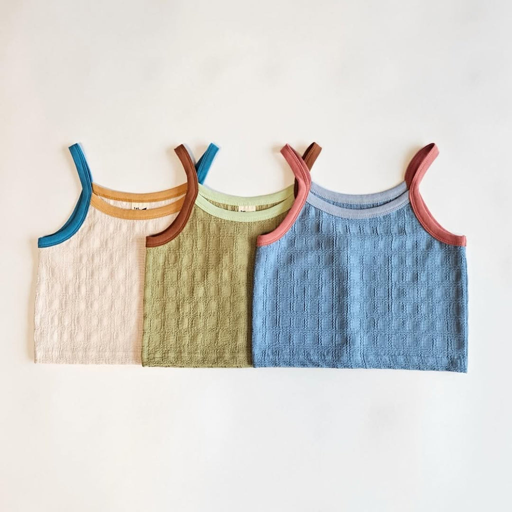 Firstblue Textured Sleeveless Top & Jogger Pants Set — Kids