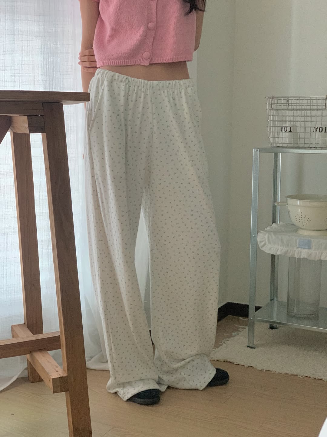 Obe Floral Wide-Leg Banding Pants _ Cotton 100%
