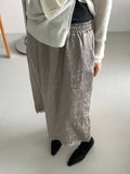 Unplan Crinkle Texture Maxi Skirt