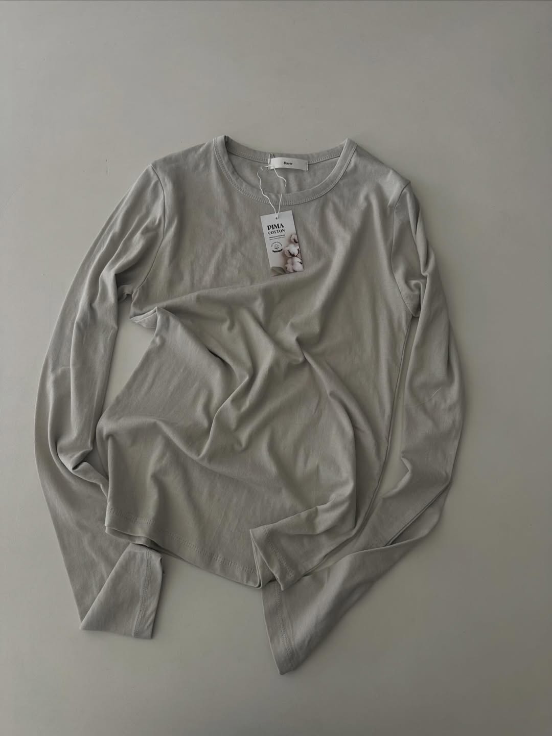 1+1 Pima Baumwolle Essential Langarmshirt