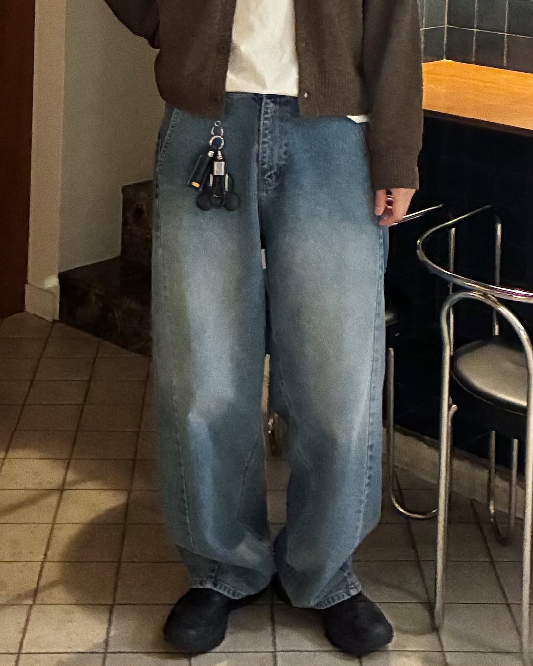 Leroy Unisex Wide Curve Denim Pants