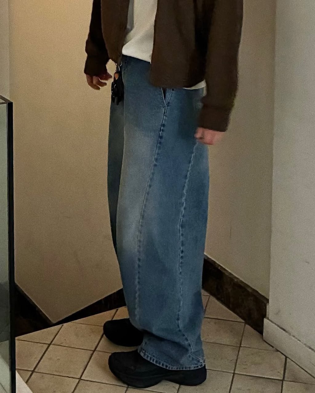 Leroy Unisex Wide Curve Denim Pants