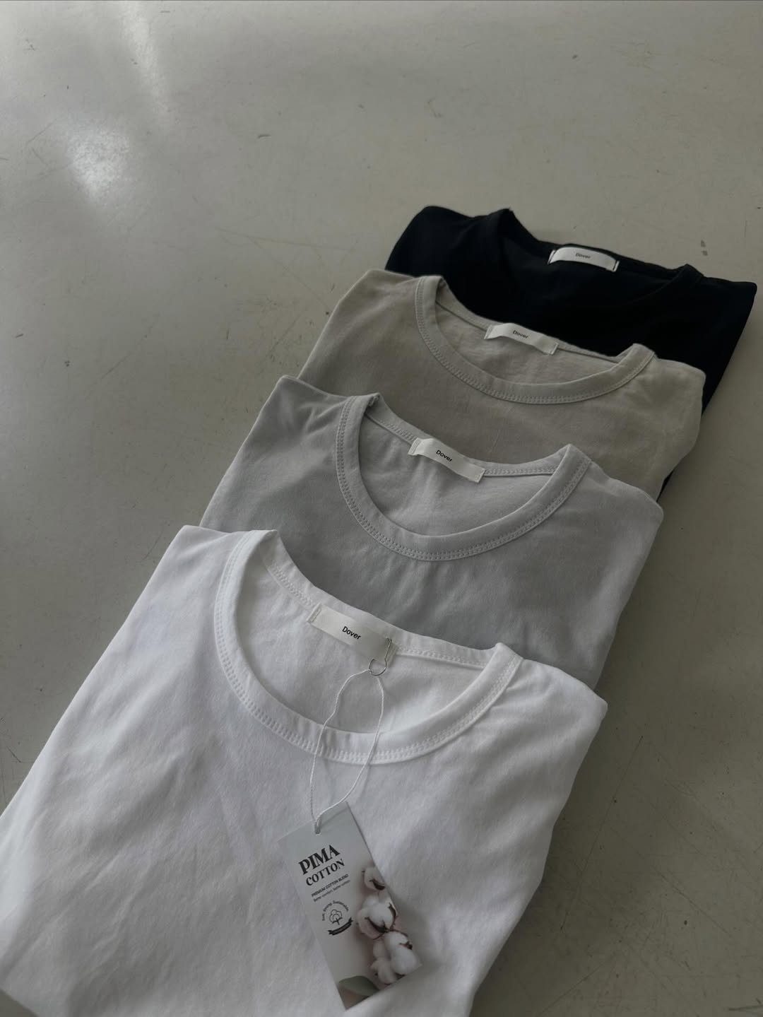 1+1 Pima Baumwolle Essential Langarmshirt