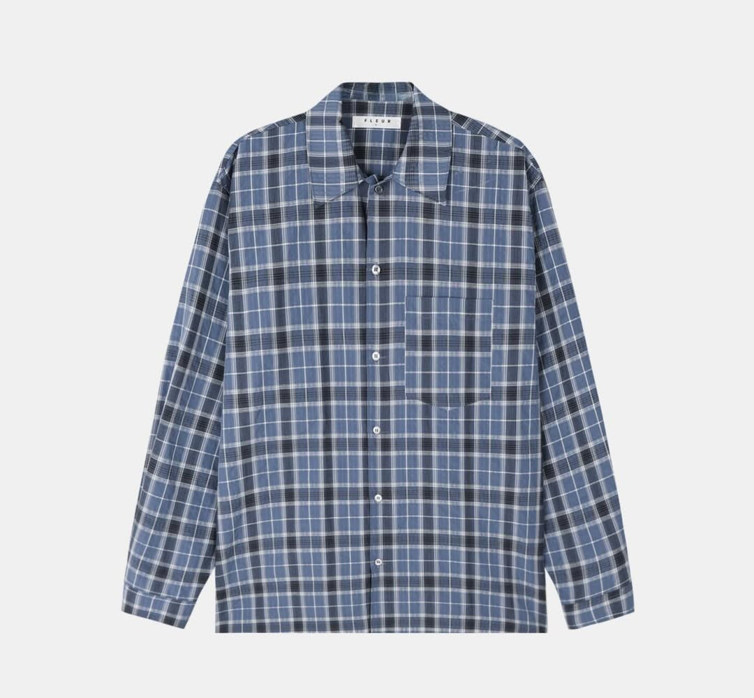 Camicia oversize Maison a quadri