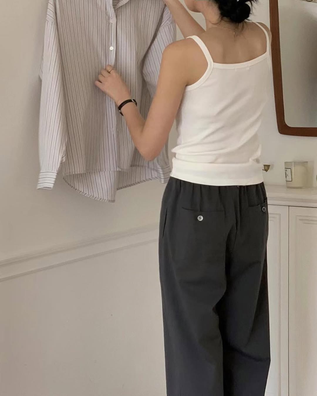 (2pack) Dover Layered Hem Ribbed Crop Tank Top — Square Neck