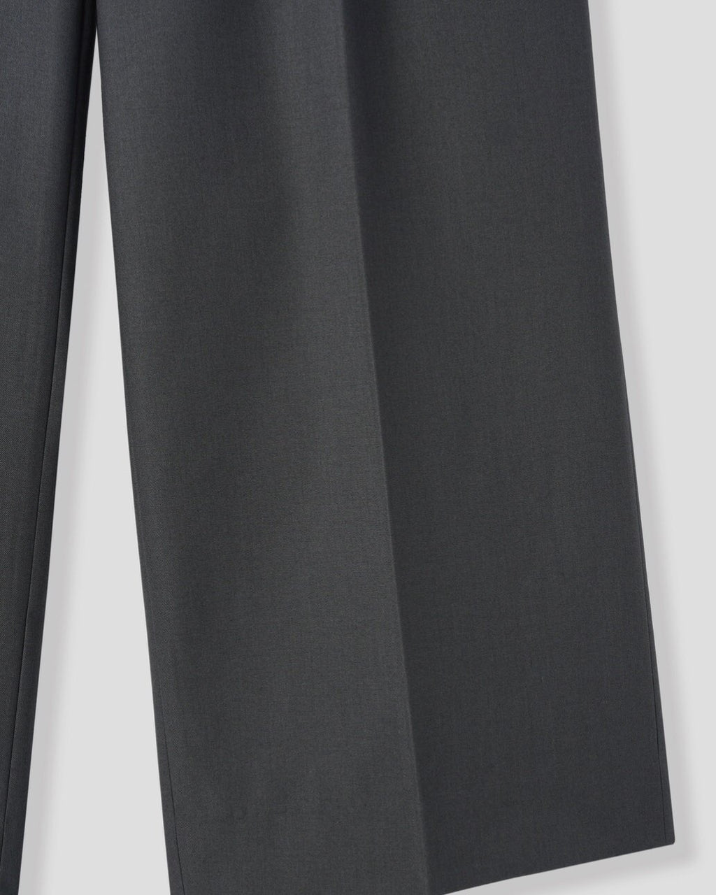 Corkage oversized one-tuck wide leg slacks in Black, product flat lay front view full length on white surface