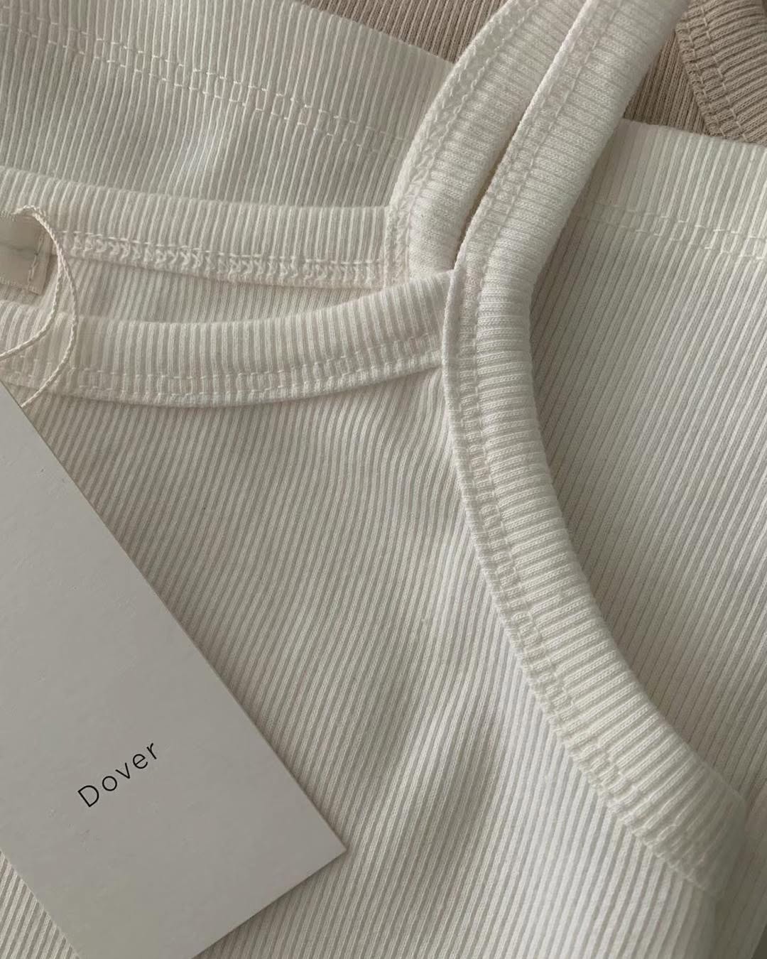 (2pack) Dover Layered Hem Ribbed Crop Tank Top — Square Neck