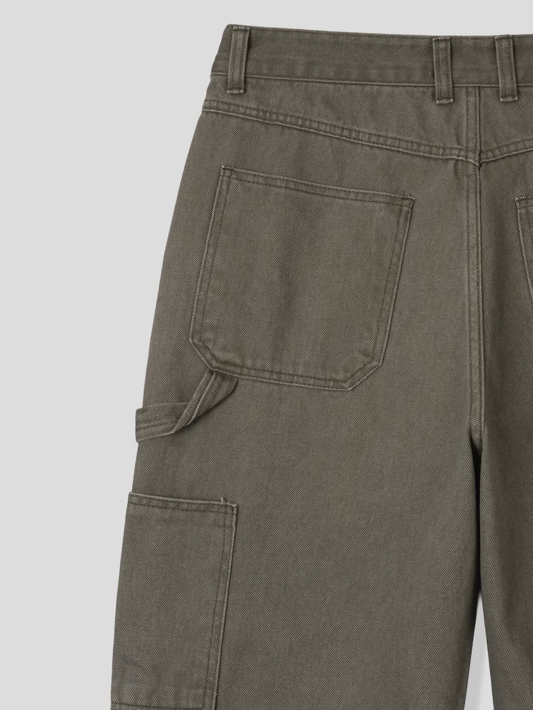 Earn Slow Fatigue Carpenter Wide Pants - Washed Cotton Canvas