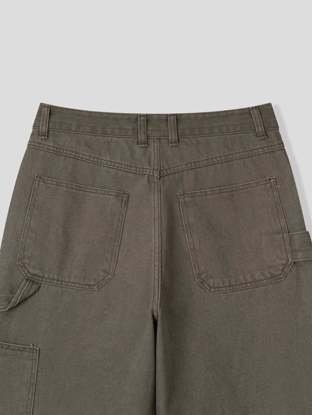 Earn Slow Fatigue Carpenter Wide Pants - Washed Cotton Canvas