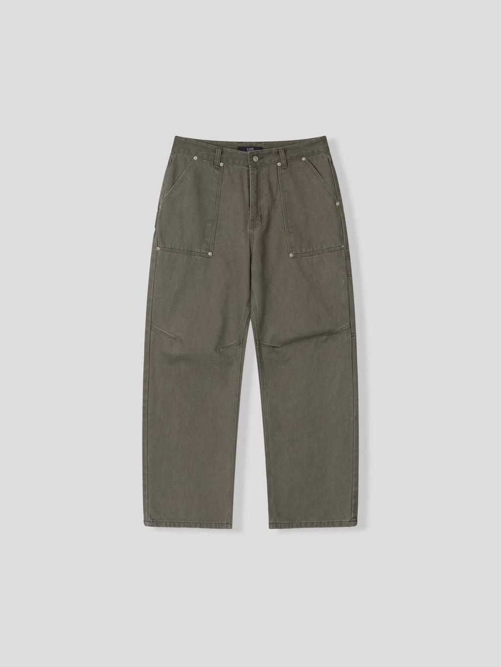 Earn Slow Fatigue Carpenter Wide Pants - Washed Cotton Canvas