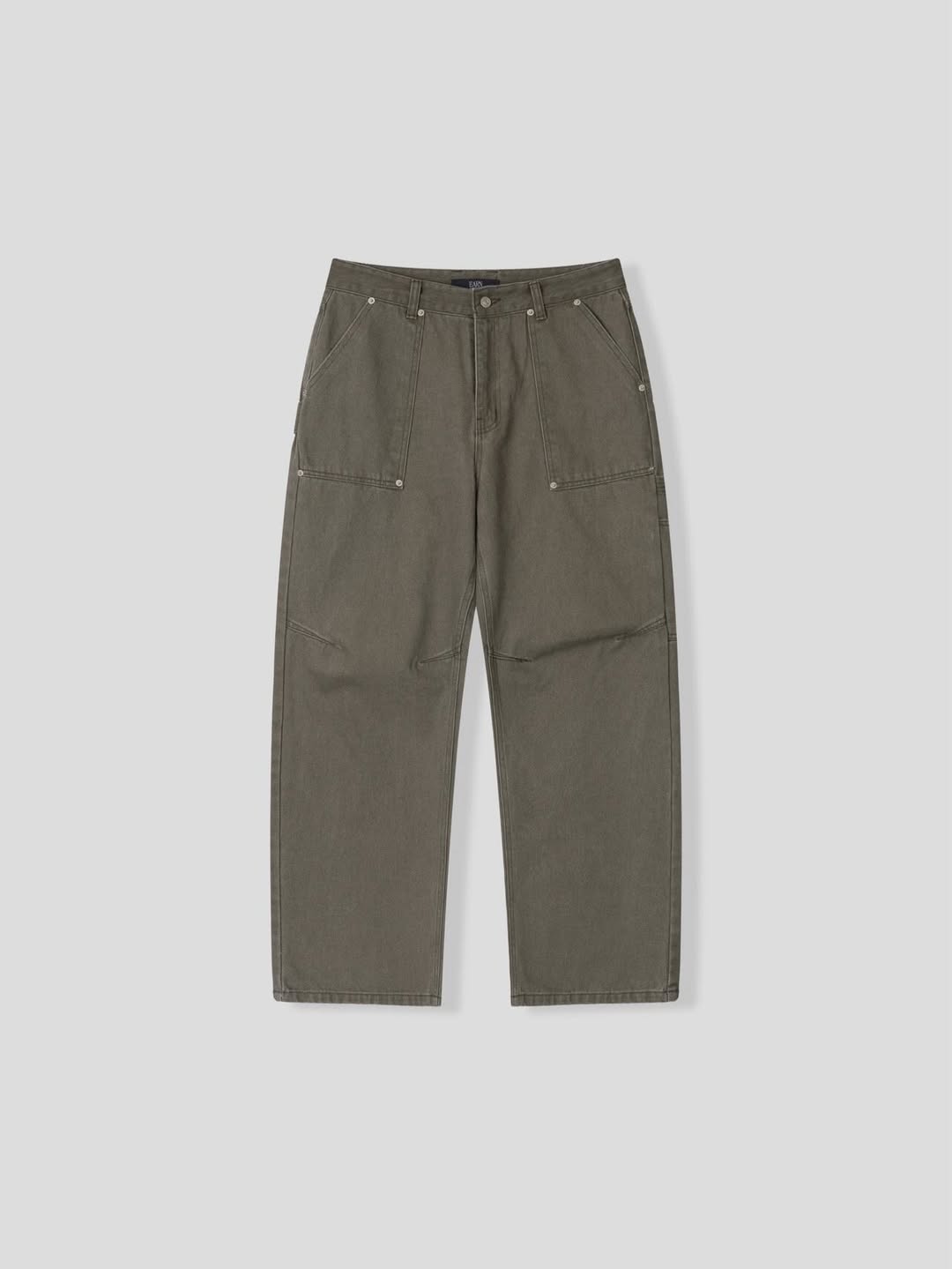 Earn Slow Fatigue Carpenter Wide Pants - Washed Cotton Canvas