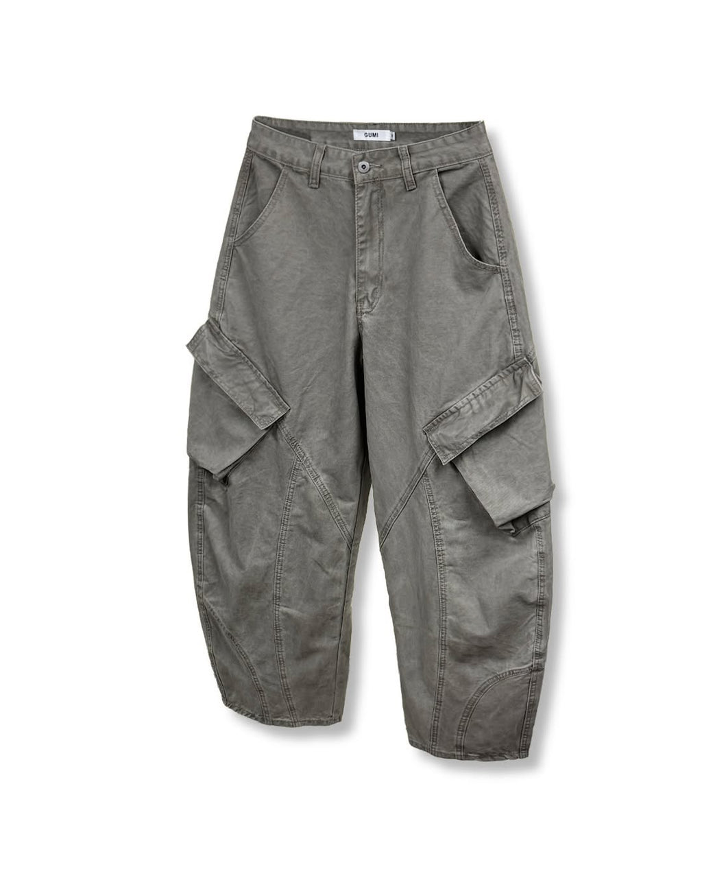 Pantaloni Cargo Curvi Tinto in Capo