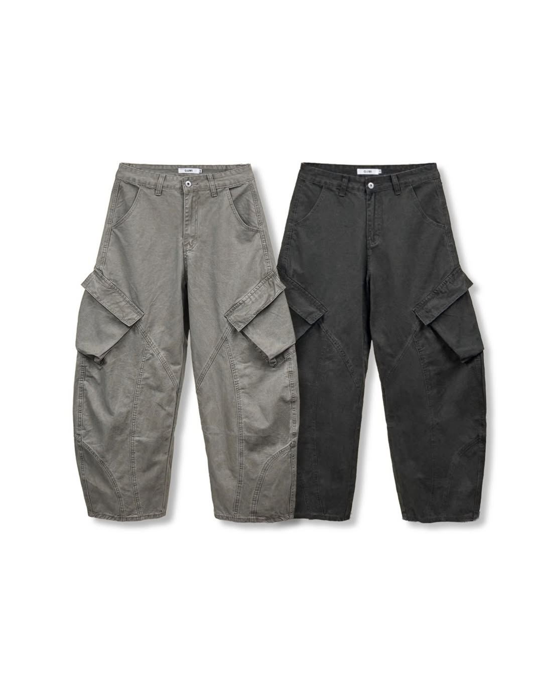 Pantaloni Cargo Curvi Tinto in Capo