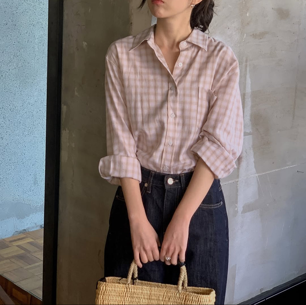 Camicia a maniche lunghe in cotone fantasia Miel