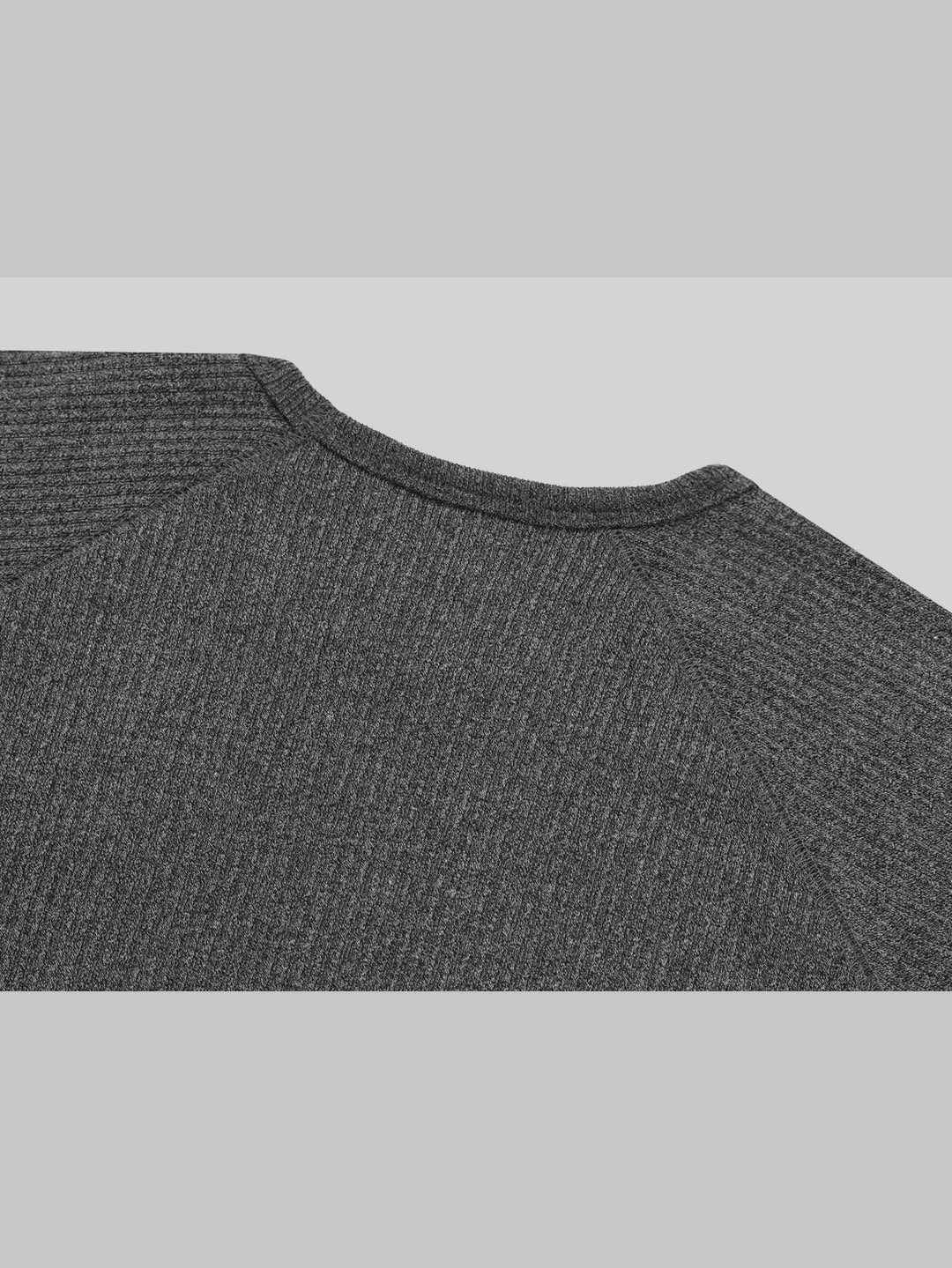 (2pack) Raglan Sleeve Cut-Detail Short Sleeve Top — Crew Neck