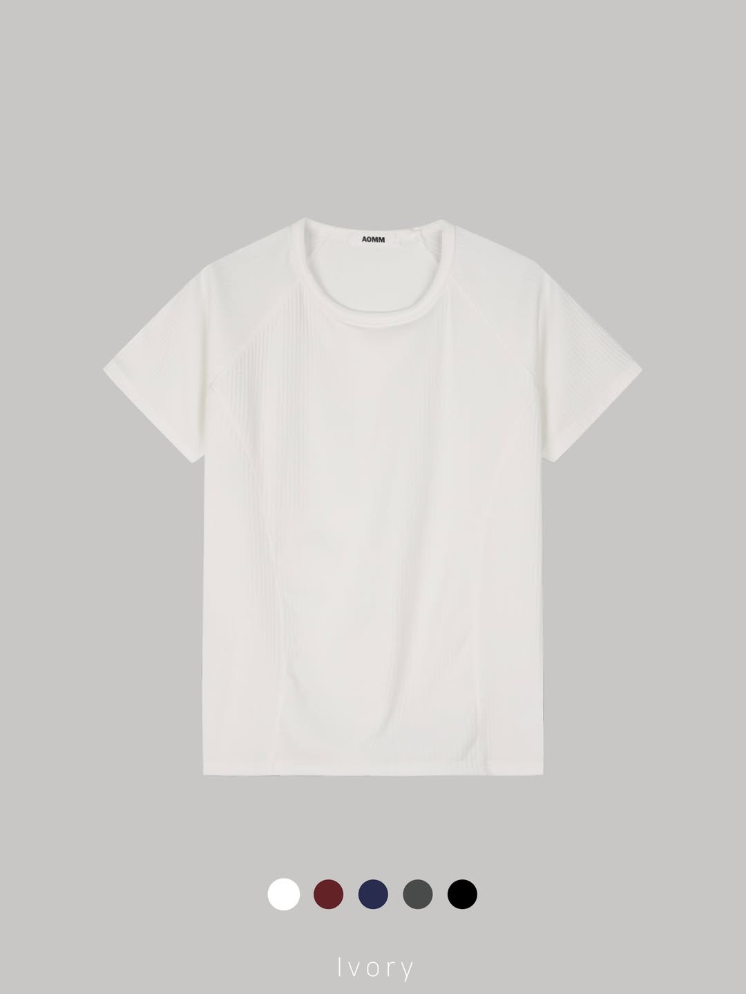 (2pack) Raglan Sleeve Cut-Detail Short Sleeve Top — Crew Neck