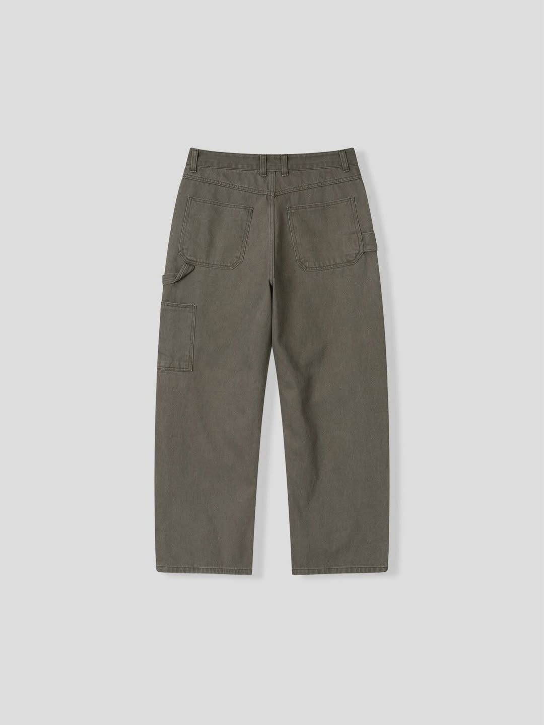 Earn Slow Fatigue Carpenter Wide Pants - Washed Cotton Canvas