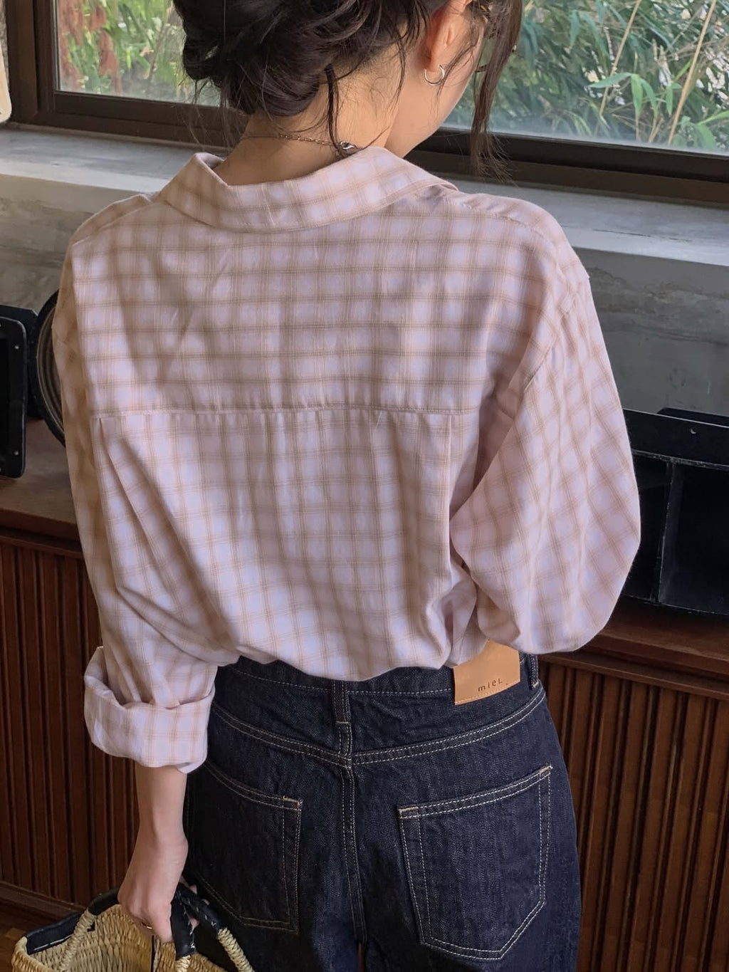 Camicia a maniche lunghe in cotone fantasia Miel