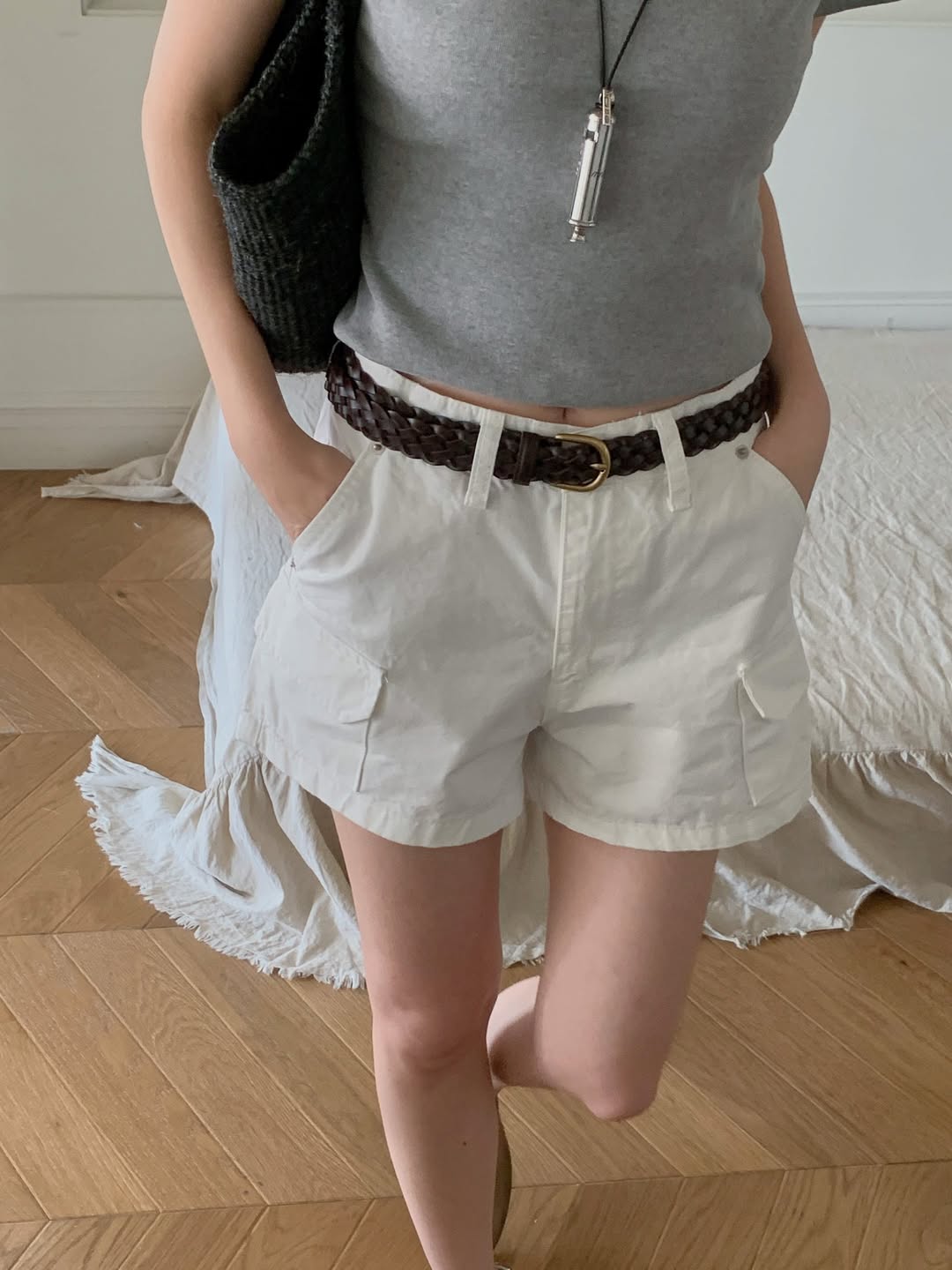 Pantaloncini cargo in cotone Miel