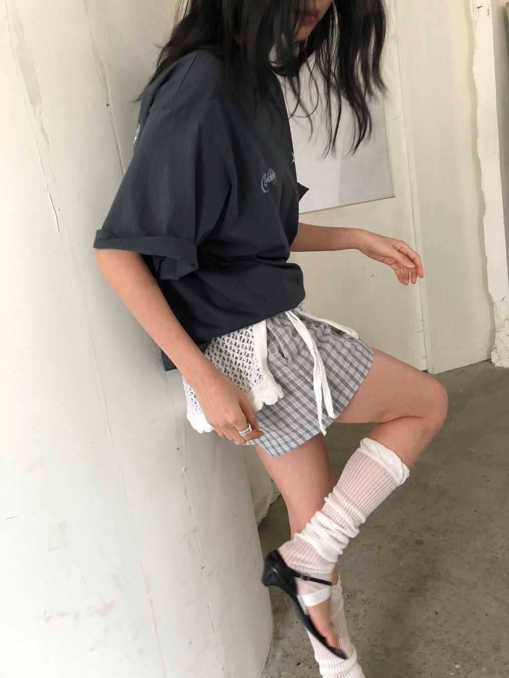 Ore Check Shirring Shorts & Jacket