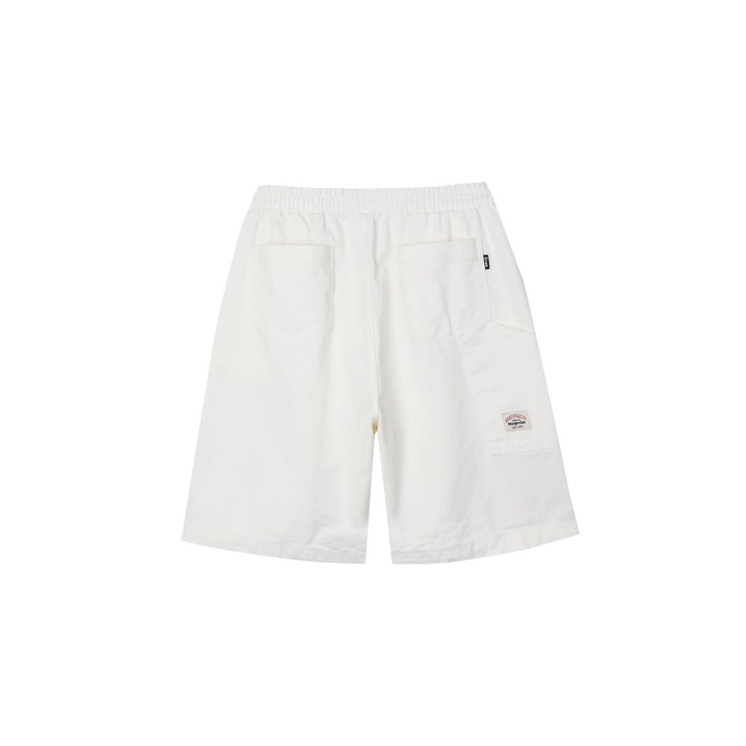 Grab Wide Bermuda Shorts — Heavy Cotton Canvas Drawstring