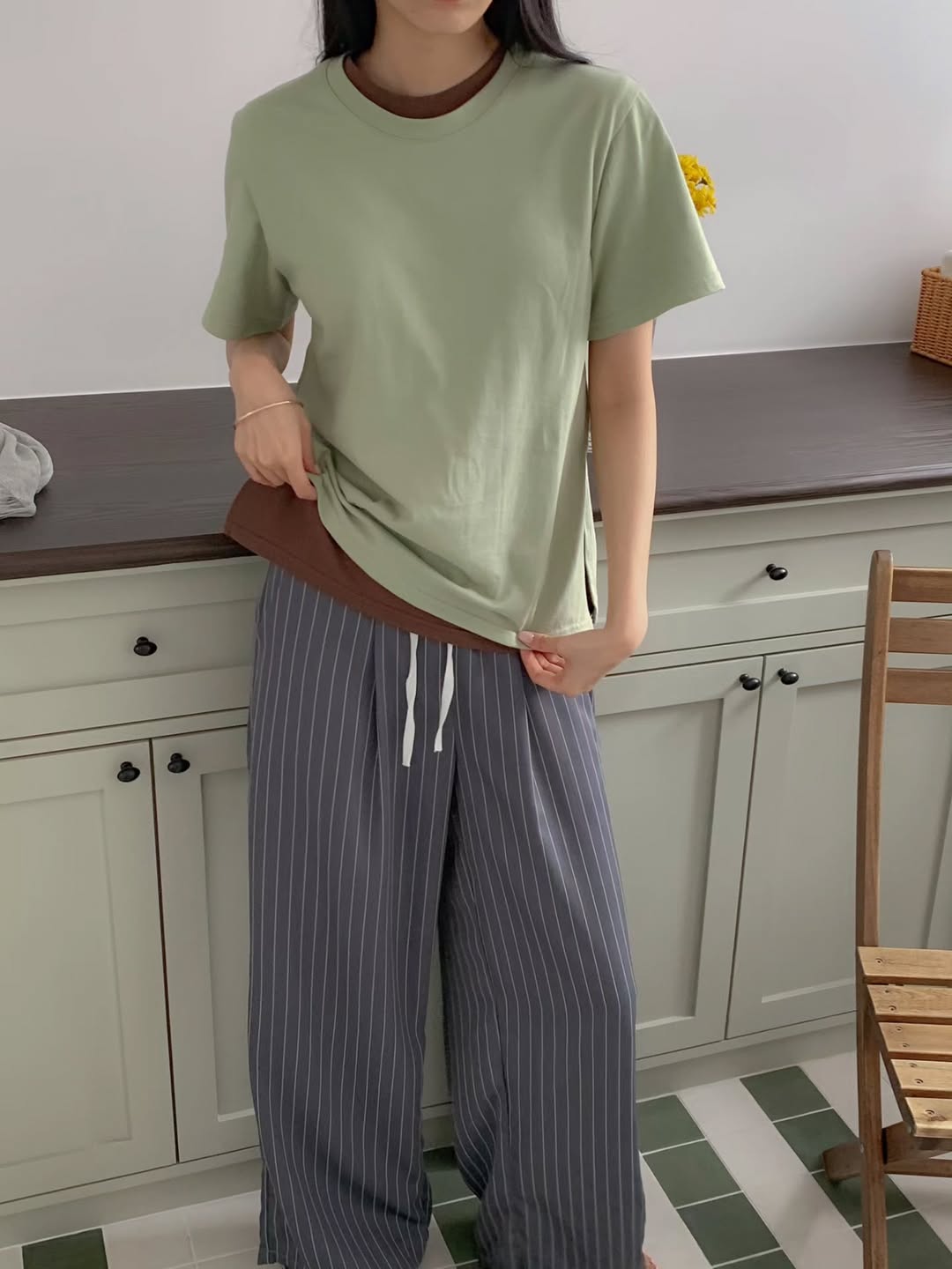T-Shirt A Maniche Corte Con Spacco Laterale 1+2 ANNE