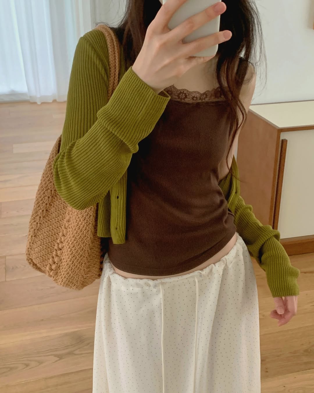 Hing9 Ribbed Knit Summer Long Sleeve Cardigan