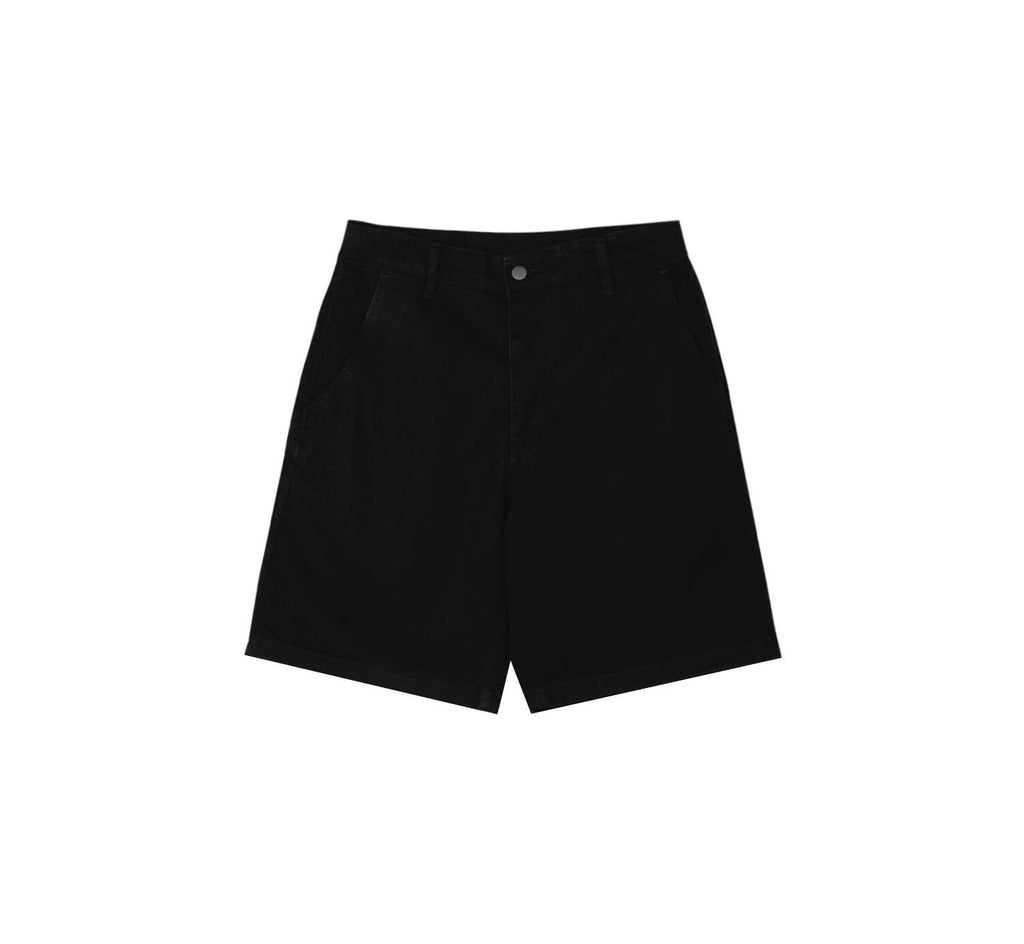 Wide Bermuda Denim Shorts — Black front
