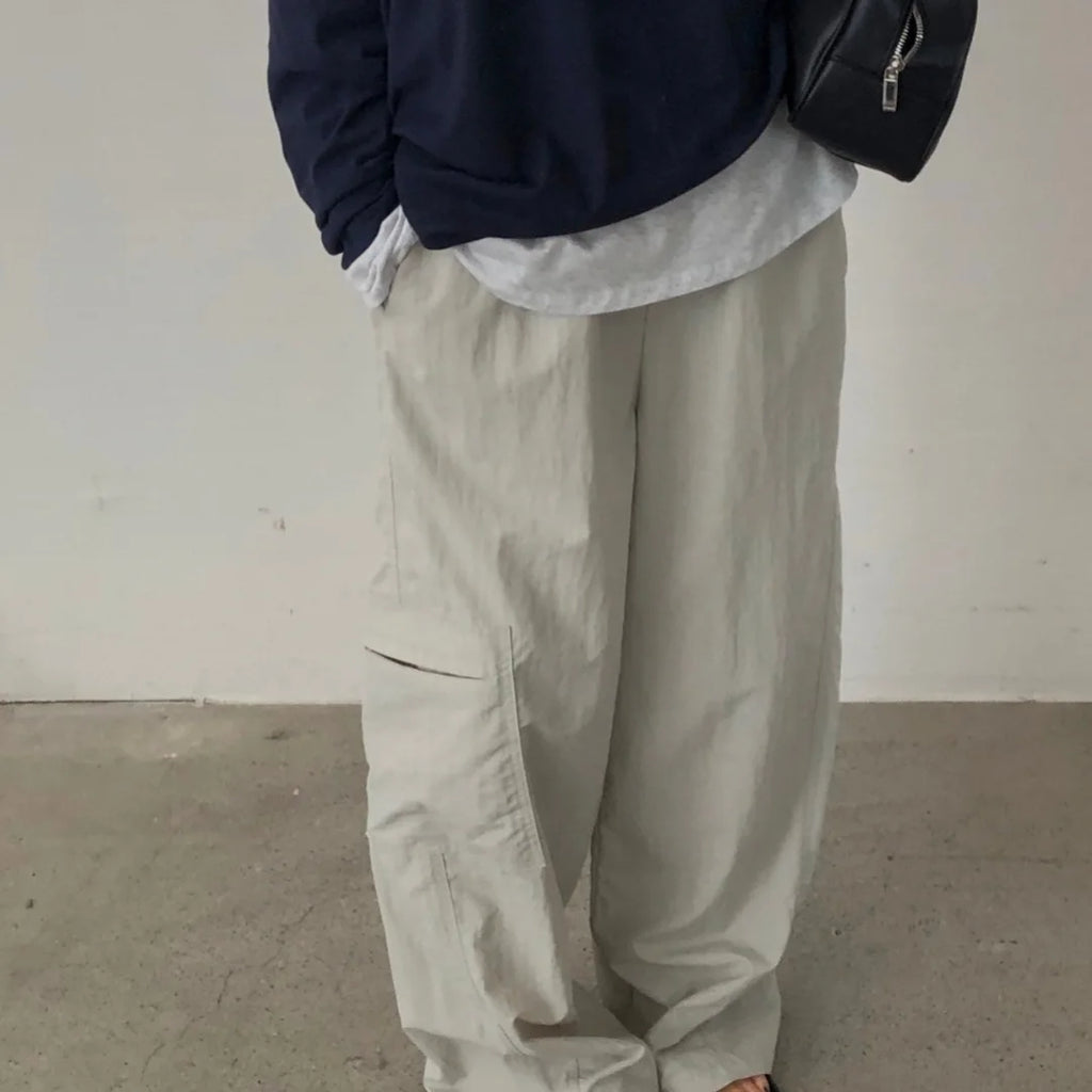 Libre Nylon Side Pocket Cargo Banding Pants