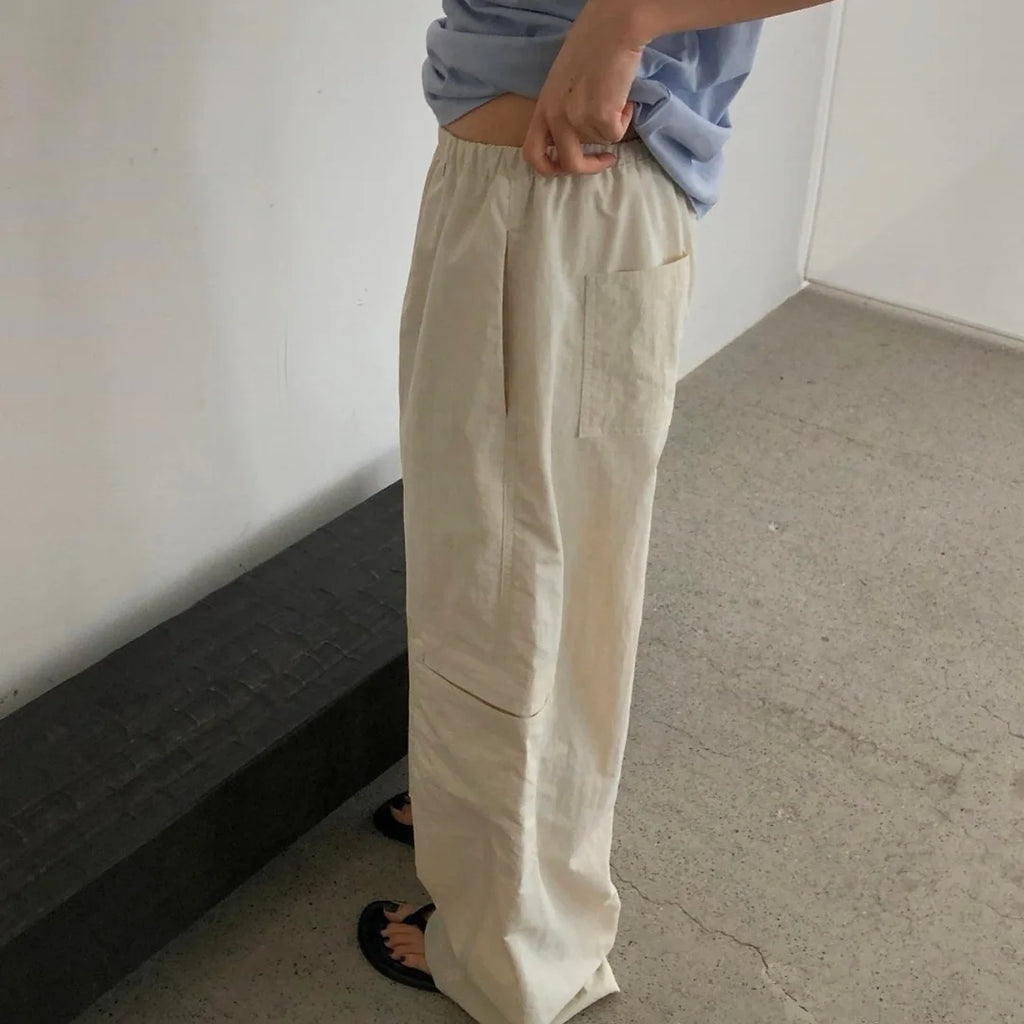 Libre Nylon Side Pocket Cargo Banding Pants