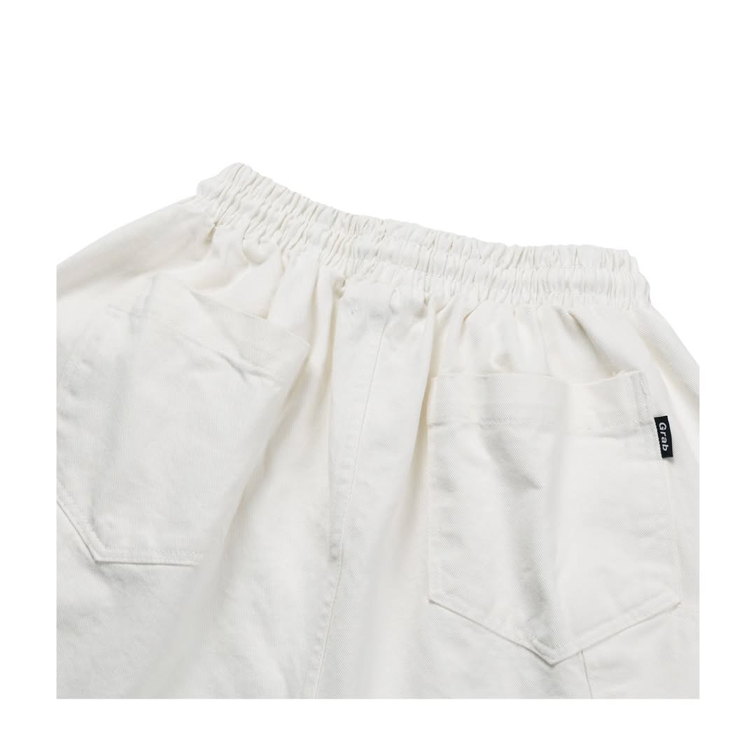 Grab Wide Bermuda Shorts — Heavy Cotton Canvas Drawstring