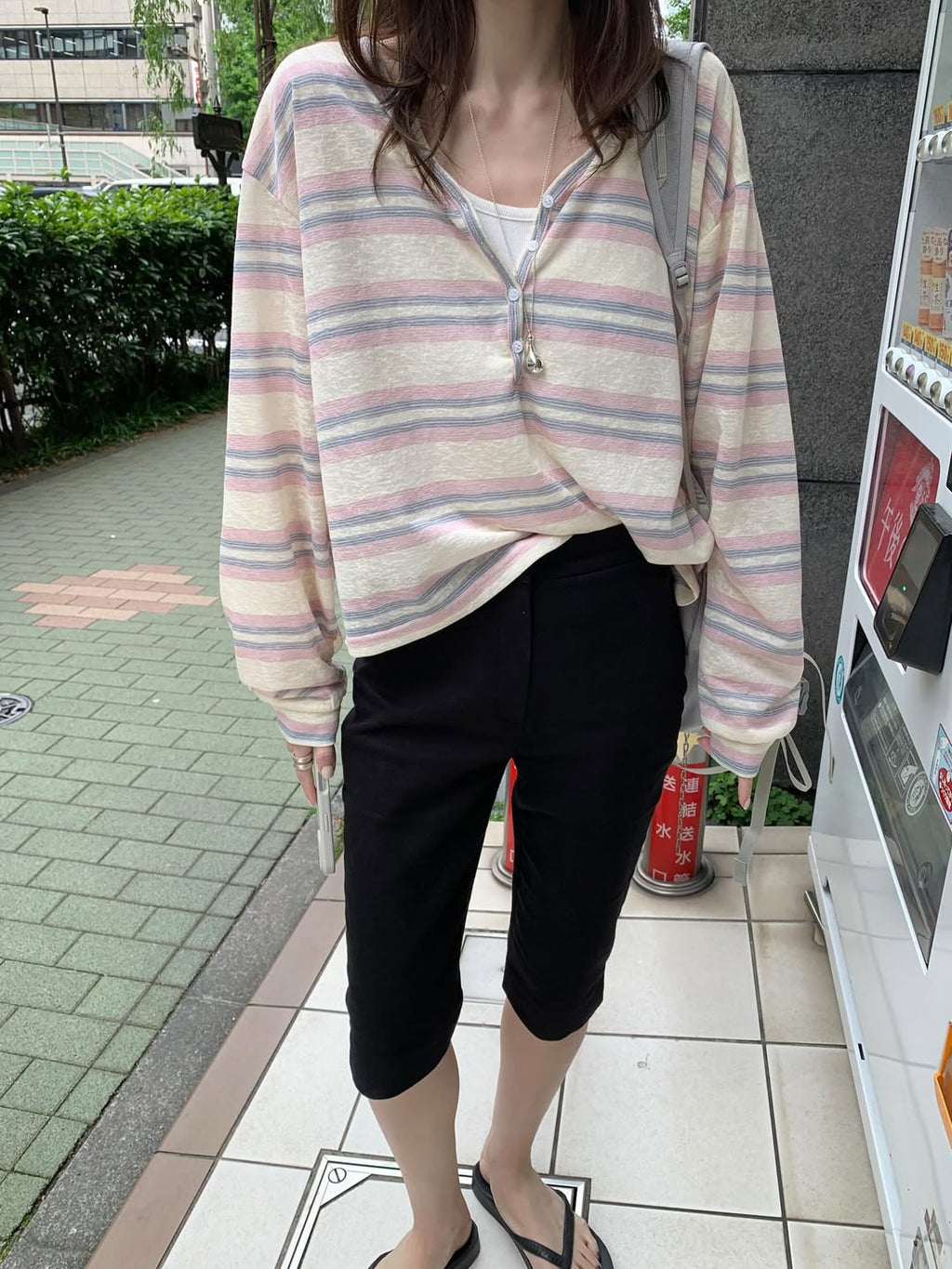 Mellounge Multi-Stripe Top