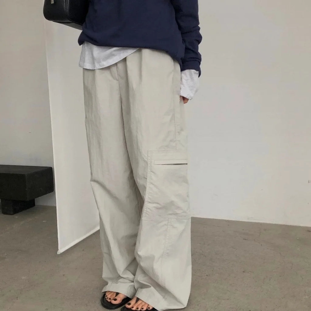 Libre Nylon Side Pocket Cargo Banding Pants