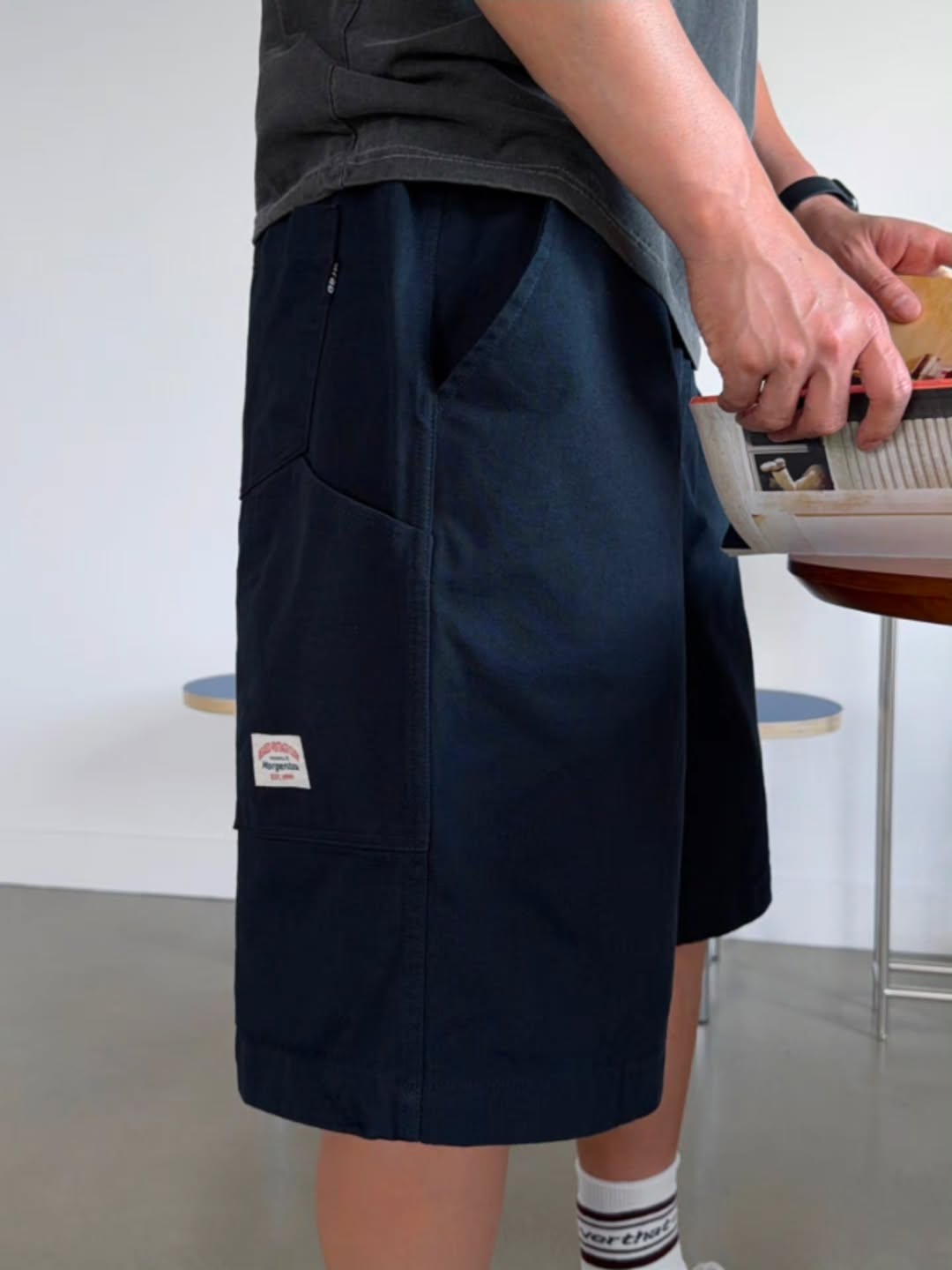 Grab Wide Bermuda Shorts — Heavy Cotton Canvas Drawstring